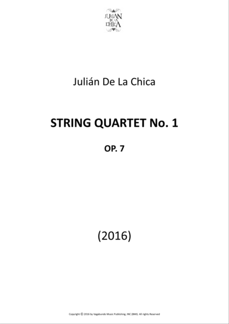 De La Chica: String Quartet Op. 7, No. 1 - Score Only String Quartet scores gallery preview page 2