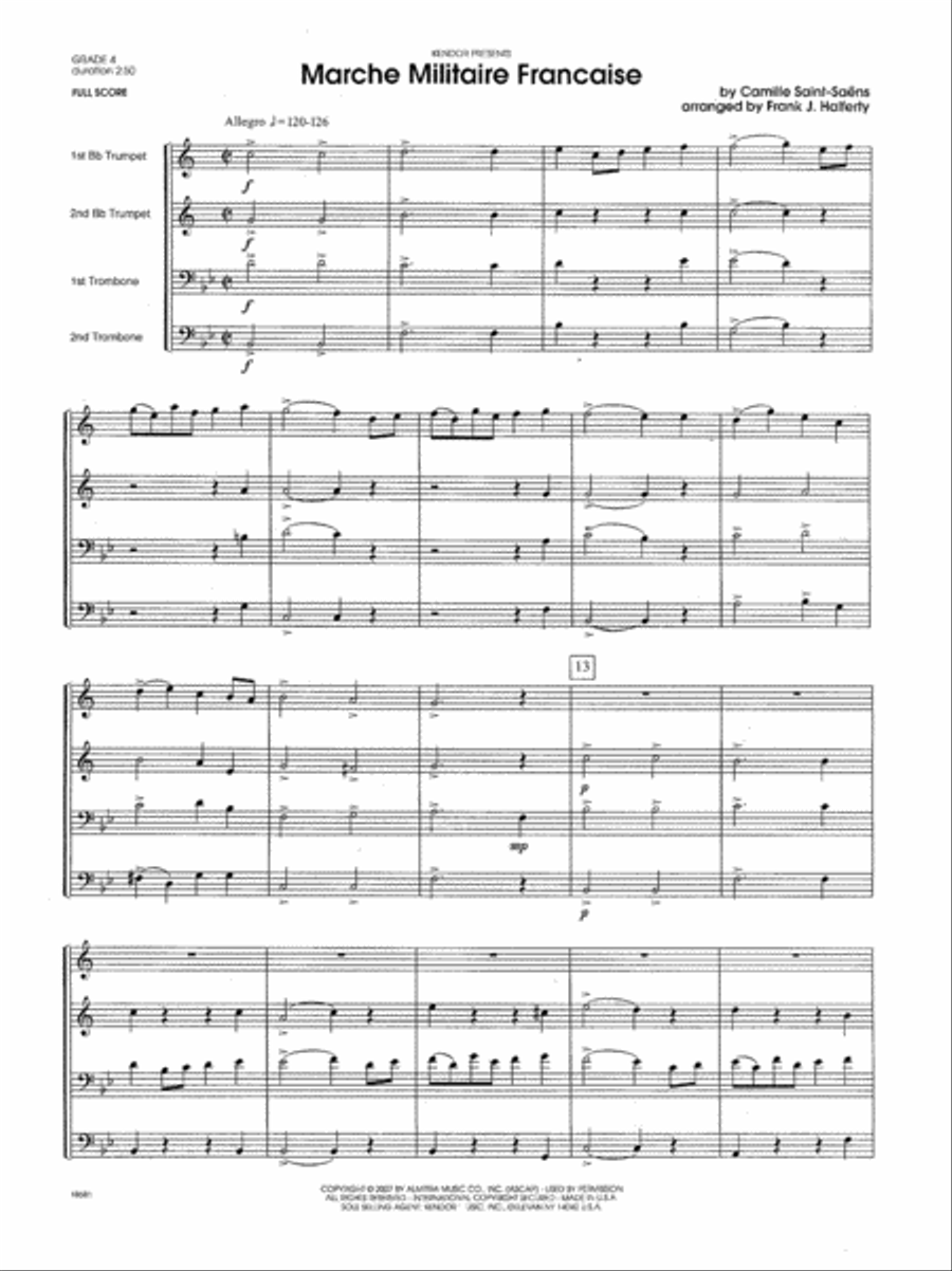 Marche Militaire Francaise Baritone Horn scores gallery preview page 2