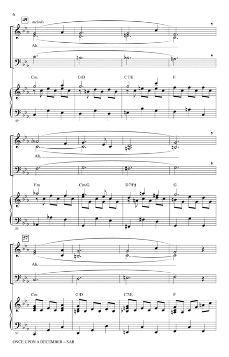 Once Upon A December (from Anastasia) (arr. Audrey Snyder) 3-Part scores gallery preview page 5