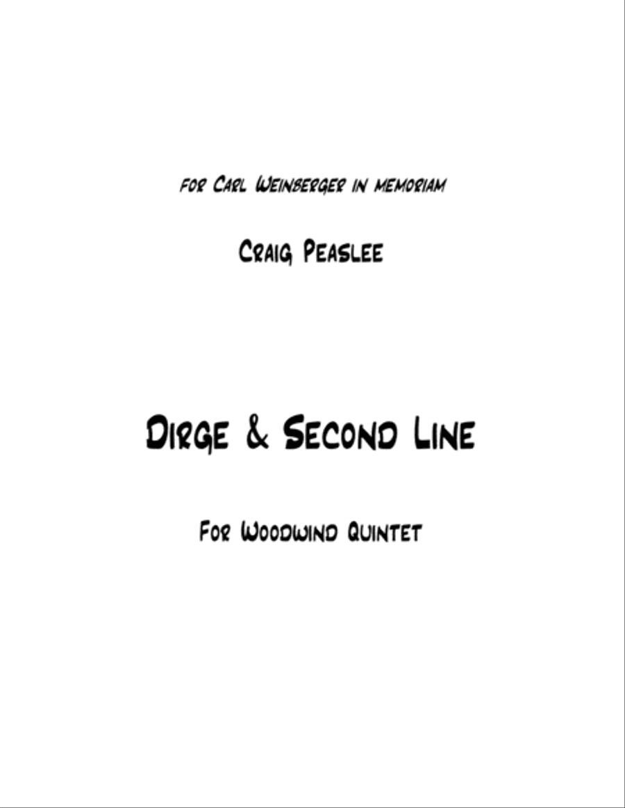 Dirge & Second Line Woodwind Quintet scores gallery preview page 2