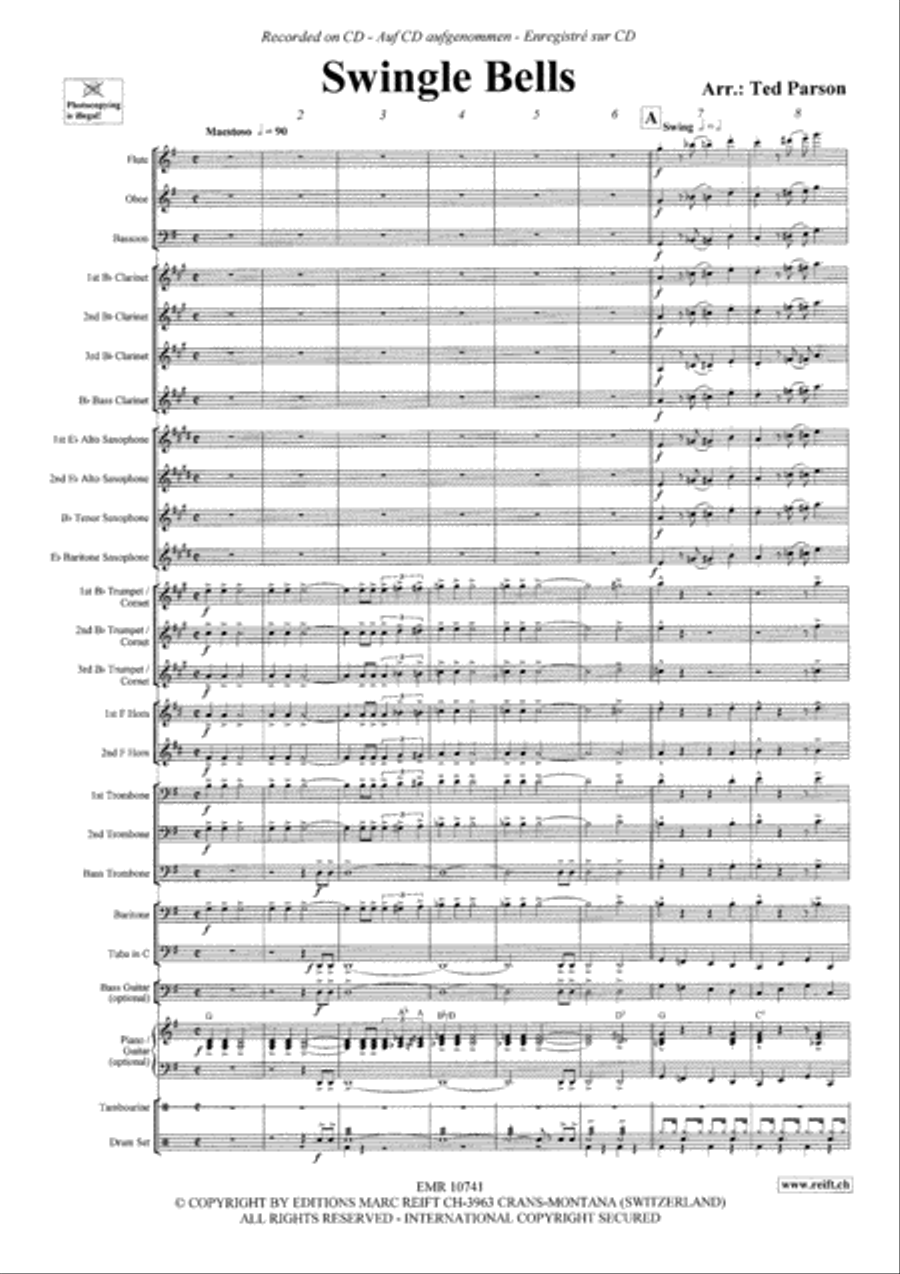 Swingle Bells Concert Band scores gallery preview page 4