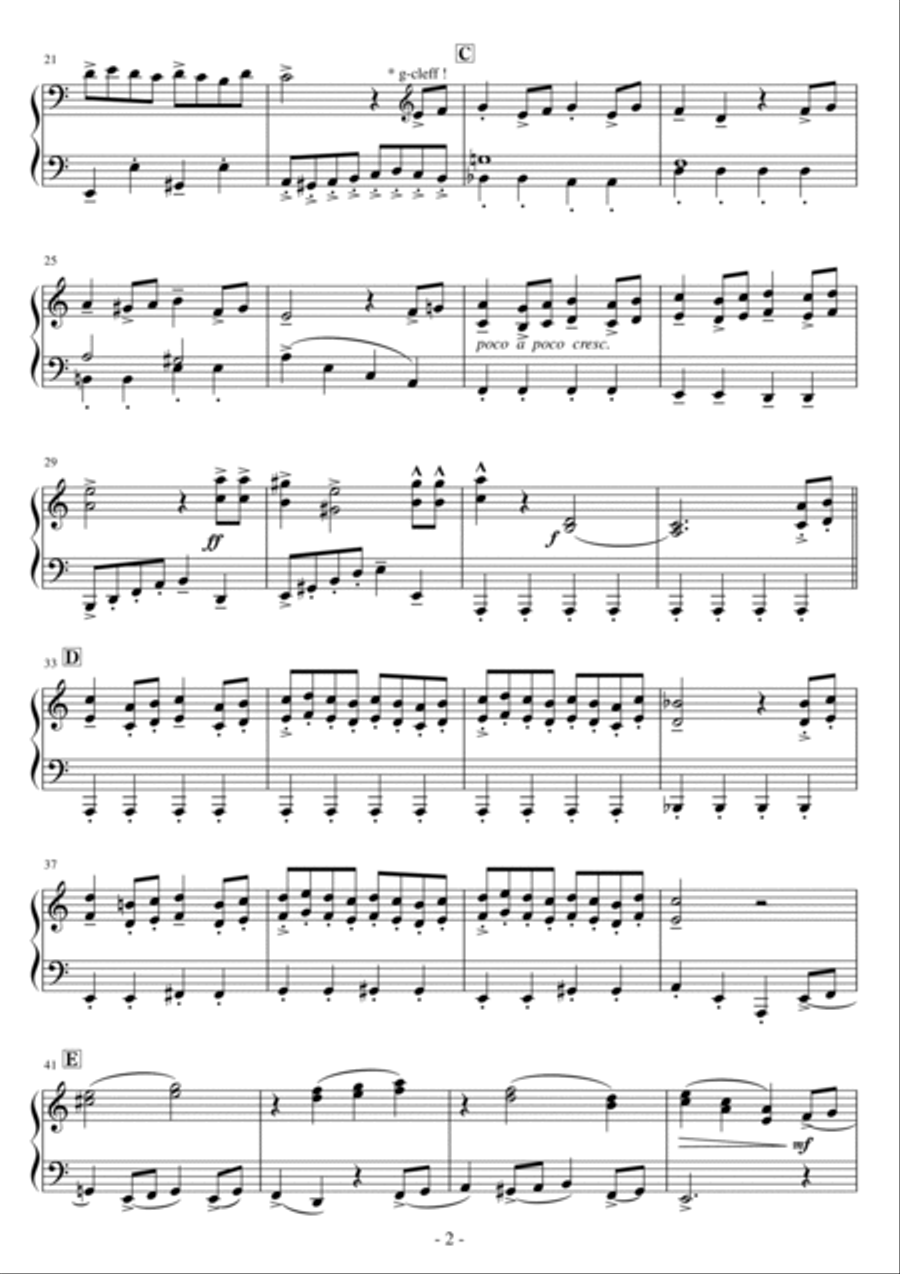 The Mob Song The Mob Song Easy Piano scores gallery preview page 2