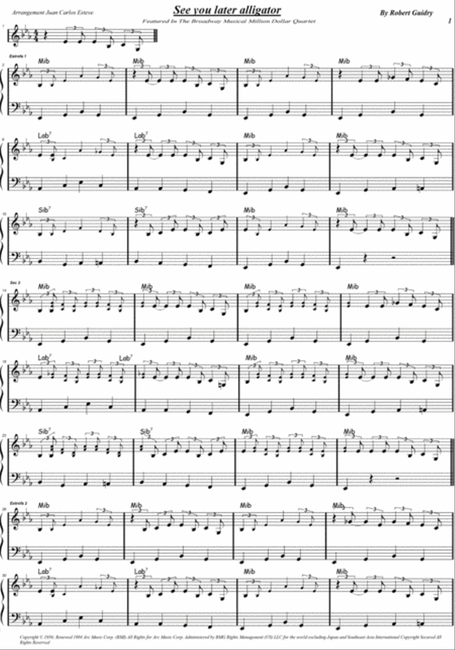 See You Later, Alligator See You Later, Alligator Piano Solo scores gallery preview page 2