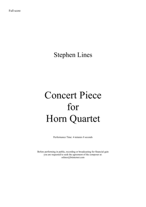 Concert Piece for Horn Quartet