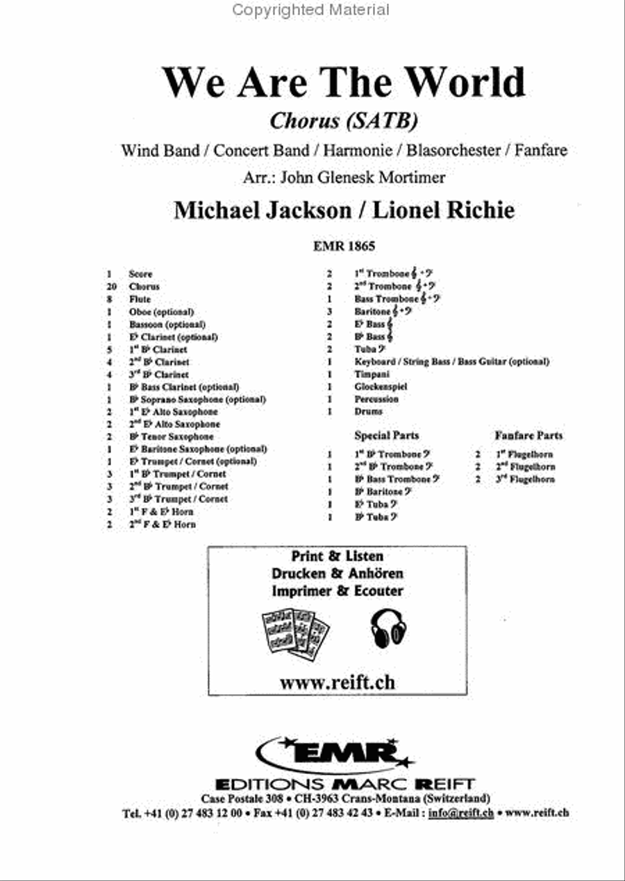 We Are The World We Are The World 4-Part scores gallery preview page 2