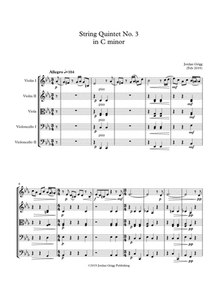 Book cover for String Quintet No 3 in C minor