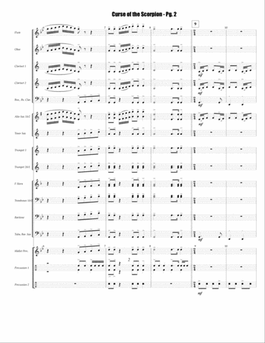 Curse of the Scorpion Concert Band scores gallery preview page 3