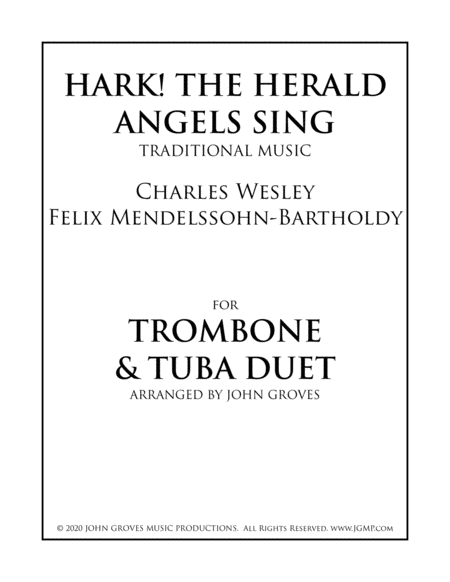 Hark! The Herald Angels Sing - Trombone & Tuba Duet image number null