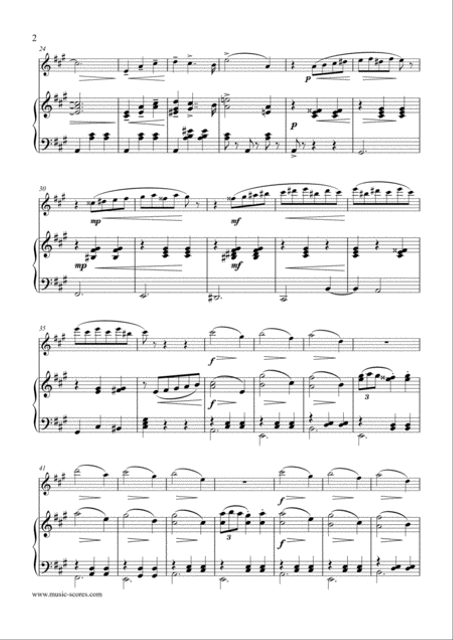Nutcracker Suite: Waltz of The Flowers - Flute and Piano Flute Solo scores gallery preview page 2