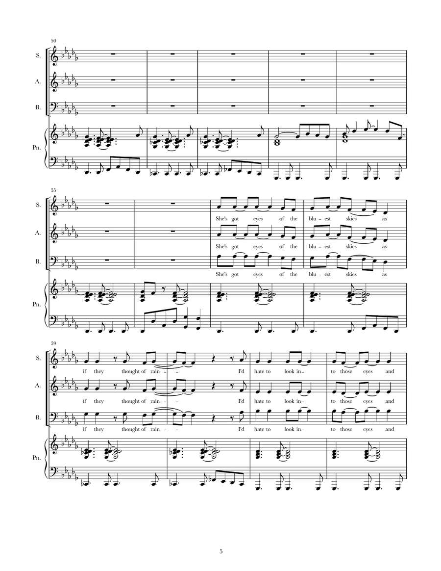 Sweet Child O' Mine 3-Part scores gallery preview page 5