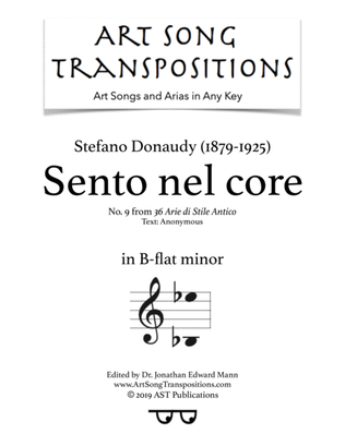 DONAUDY: Sento nel core (transposed to B-flat minor)