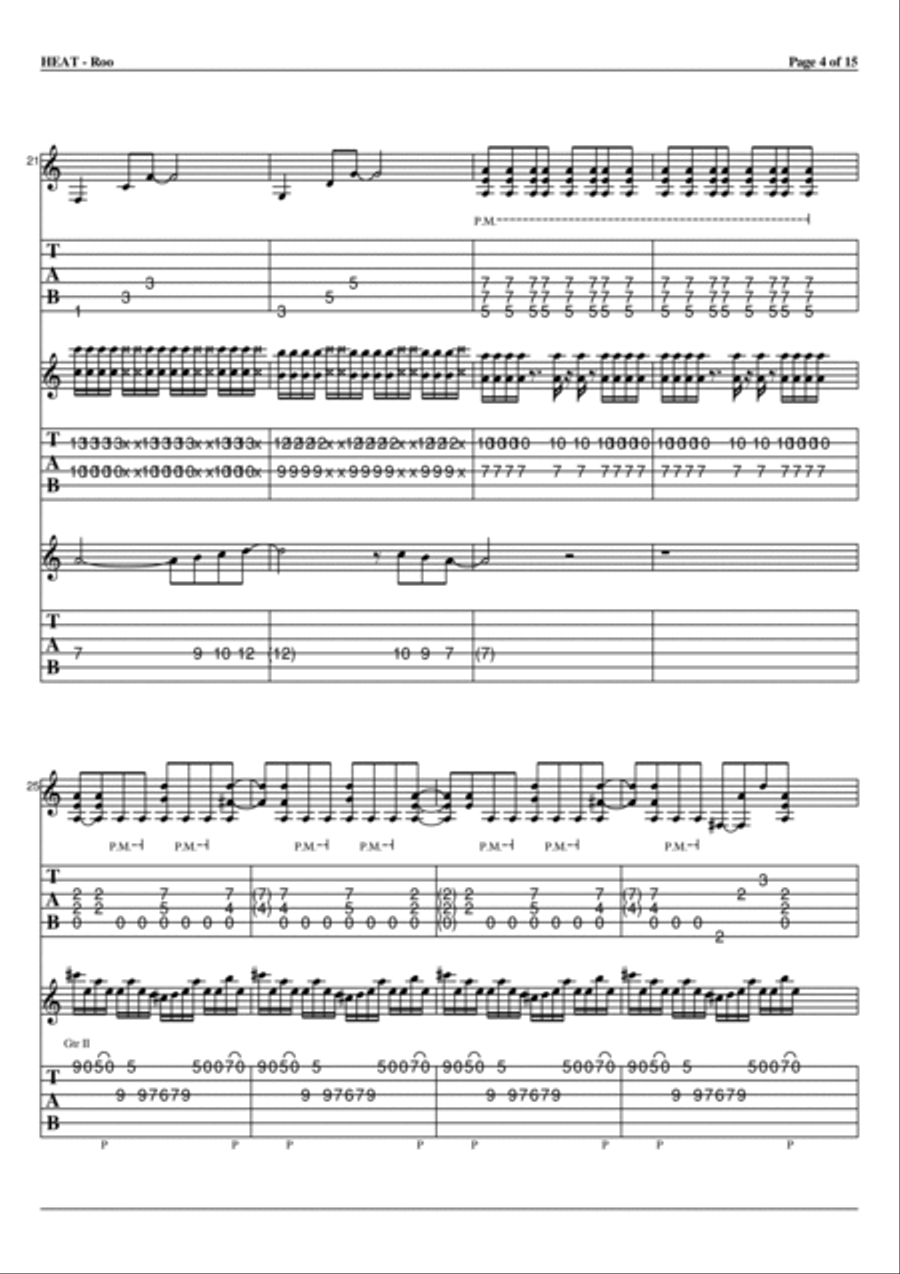 Heat Heat Electric Guitar scores gallery preview page 5