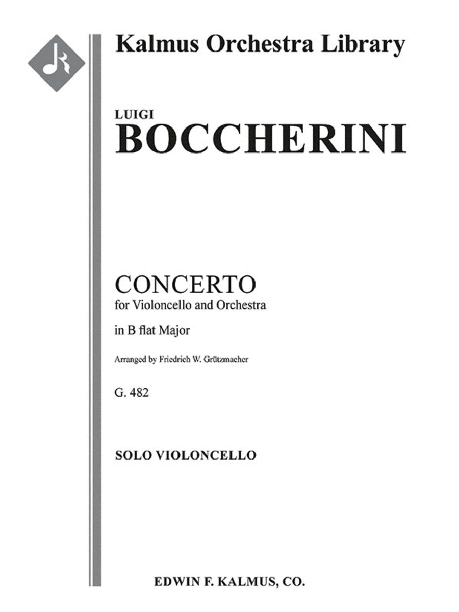 Concerto for Cello in B flat, G. 482 Full Orchestra scores gallery preview page 1
