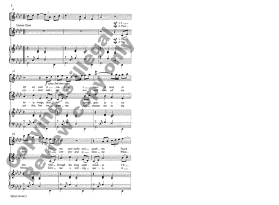 Thy Holy Wings I Lift My Soul Unison Choir scores gallery preview page 3