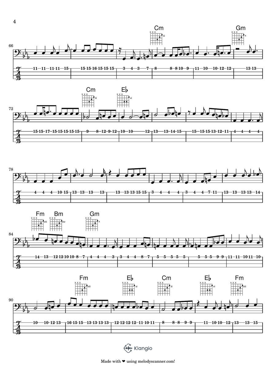 Love Train Guitar Tablature scores gallery preview page 4