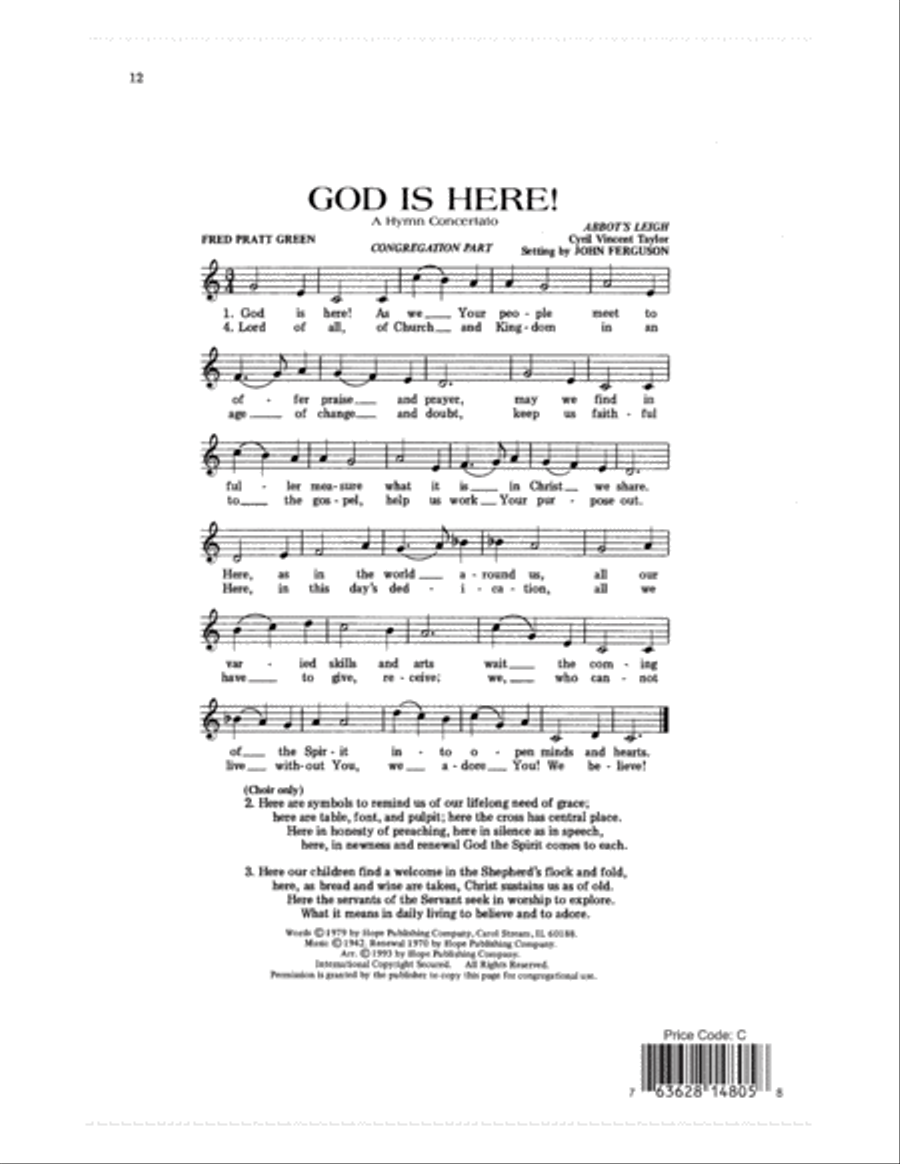 God Is Here! Choir scores gallery preview page 12