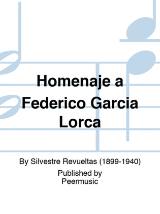 Book cover for Homenaje a Federico Garcia Lorca
