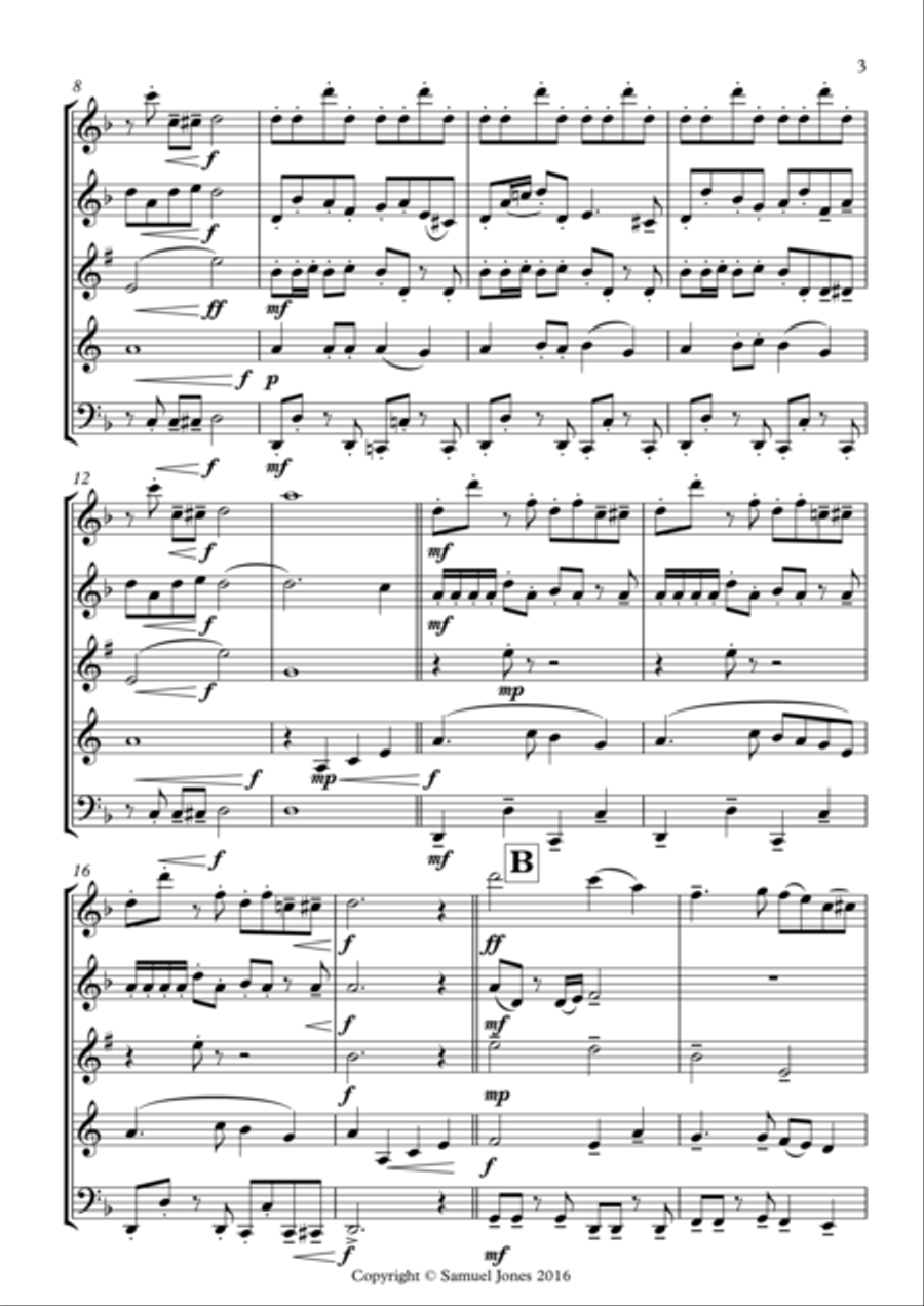 The Summer Rain Woodwind Quintet scores gallery preview page 3