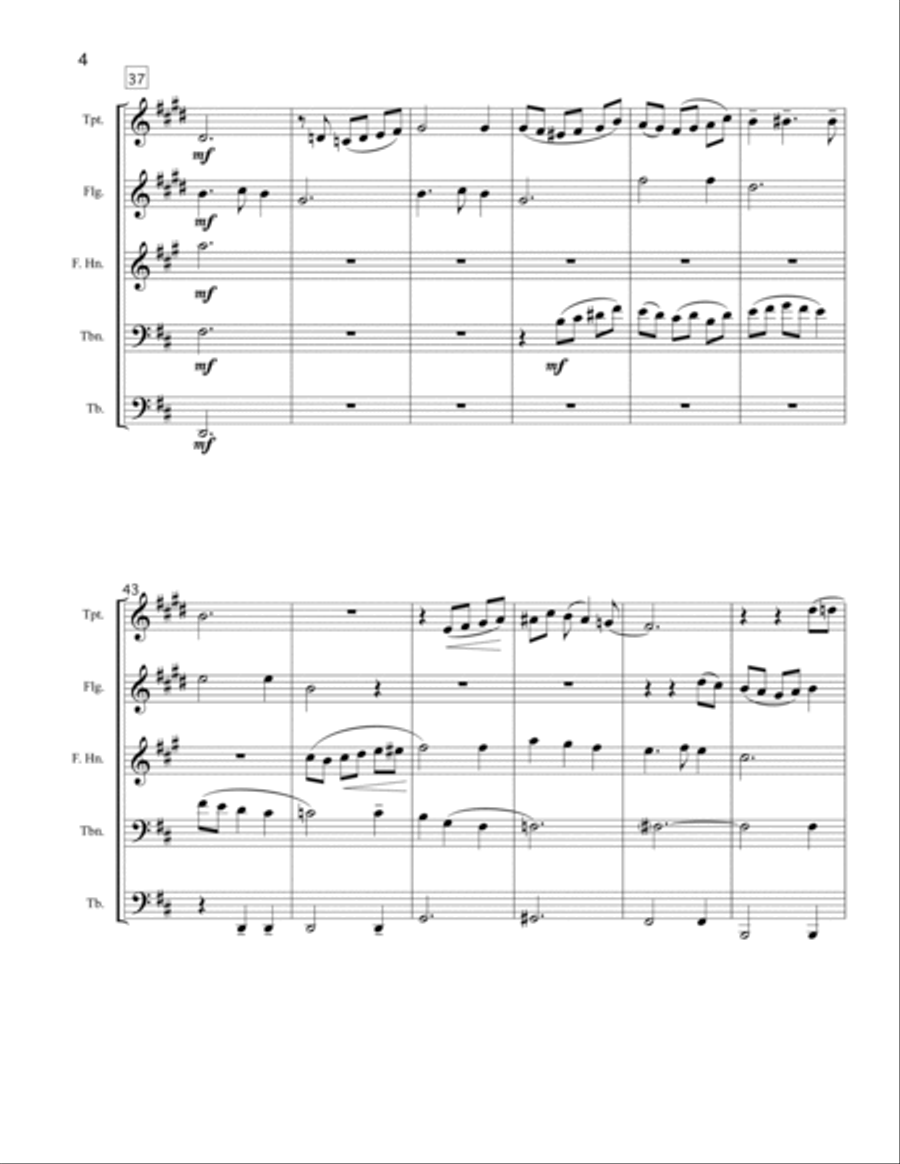 Silent Night Brass Ensemble scores gallery preview page 4