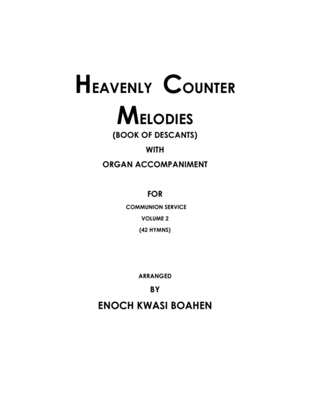 Heavenly Counter Melodies ( Book of Descants ) for Communion Service image number null