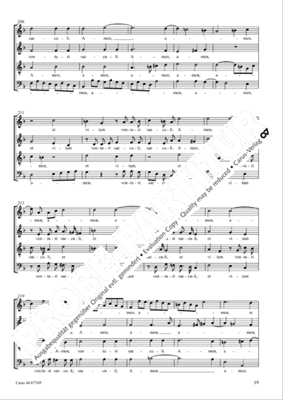 Mass in F major 4-Part scores gallery preview page 20