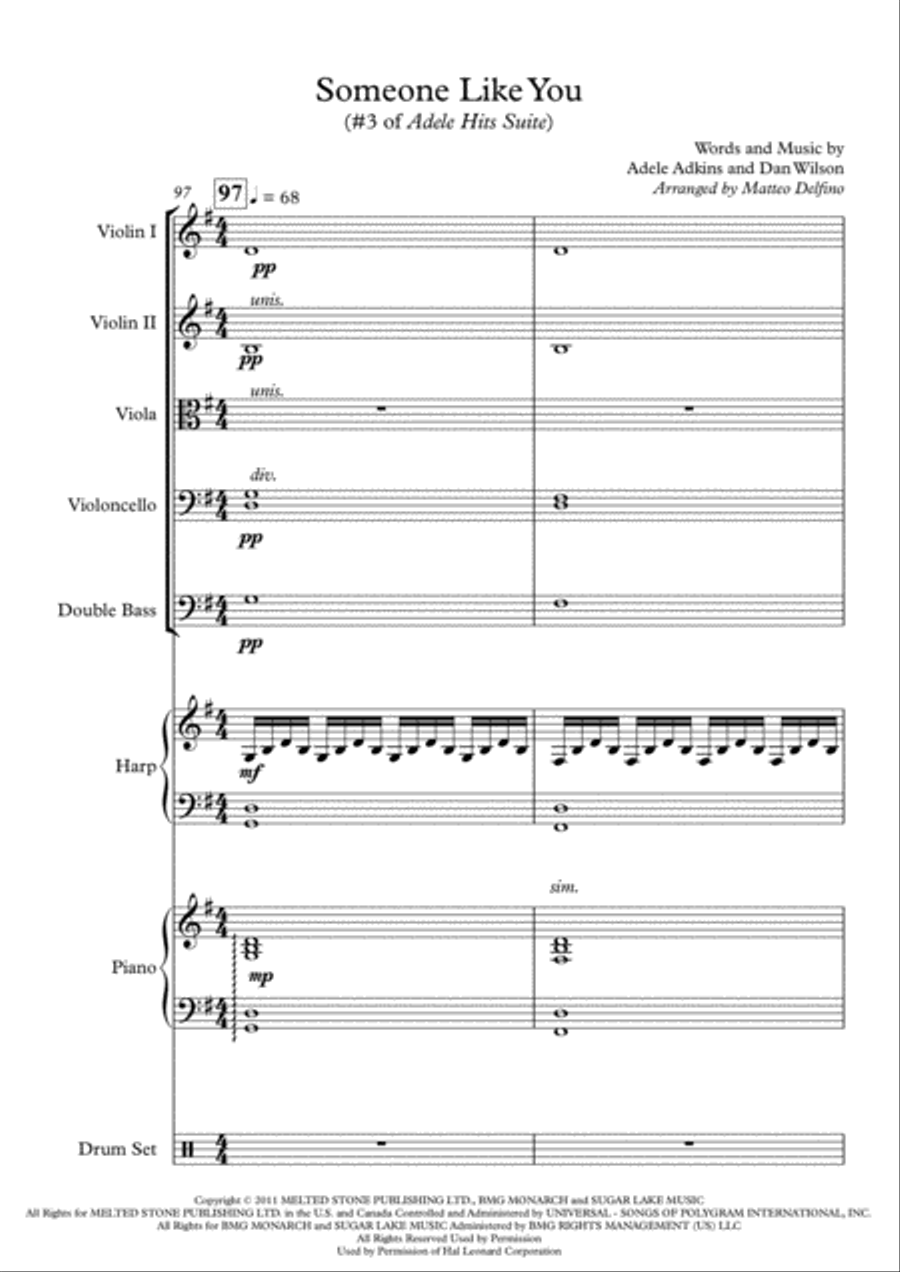 Someone Like You Small Ensemble scores gallery preview page 1