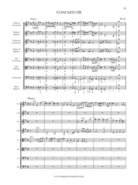 6 Concertos Op. 3, Second Edition (1755-1757) (H. 79-84). Critical Edition