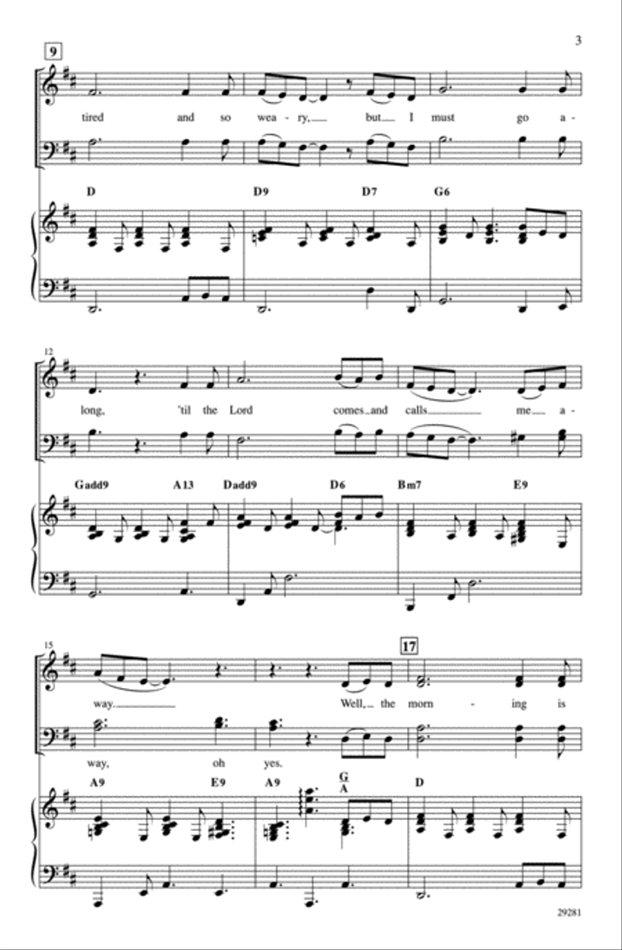 Peace in the Valley 4-Part scores gallery preview page 3