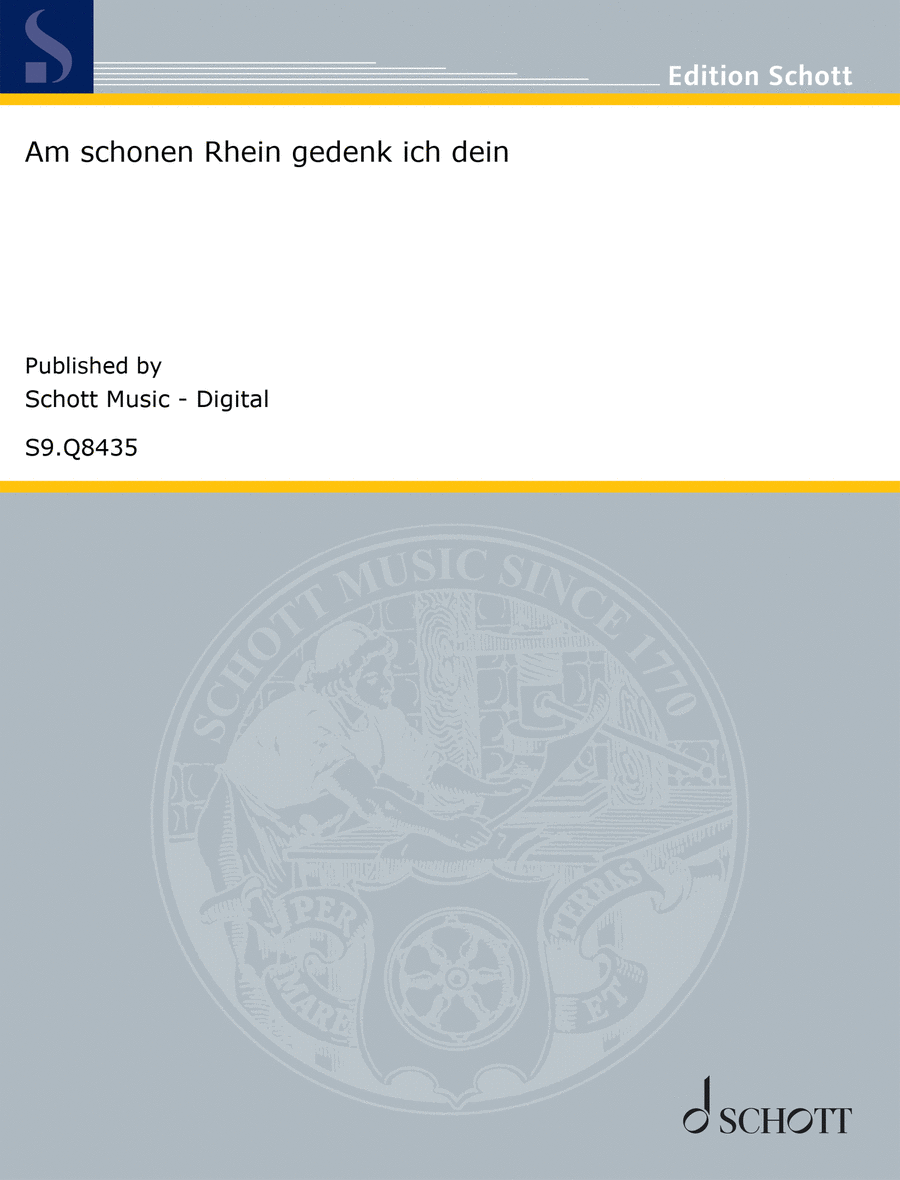 Am schönen Rhein gedenk ich dein Mixed Choir scores gallery preview page 1