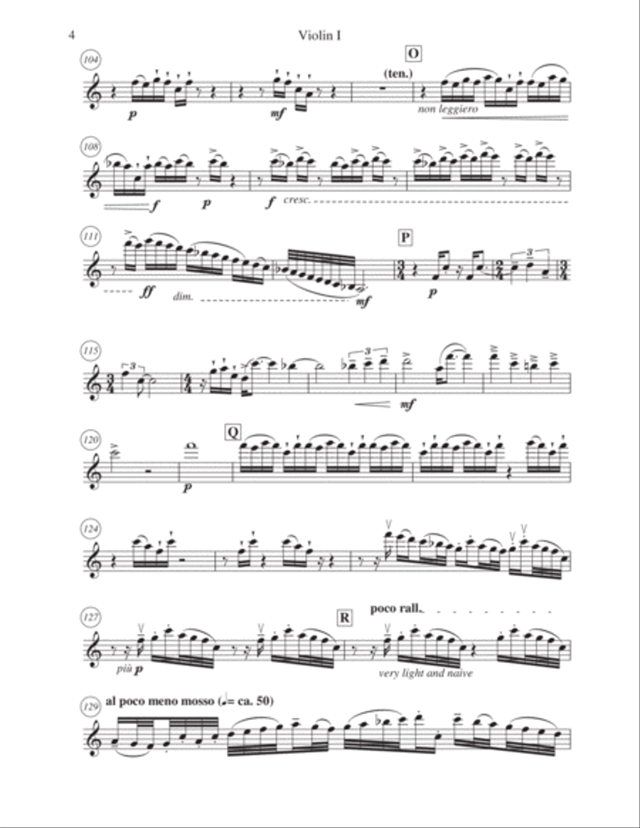 Treptow - for string quartet. Complete instrumental parts String Quartet scores gallery preview page 6