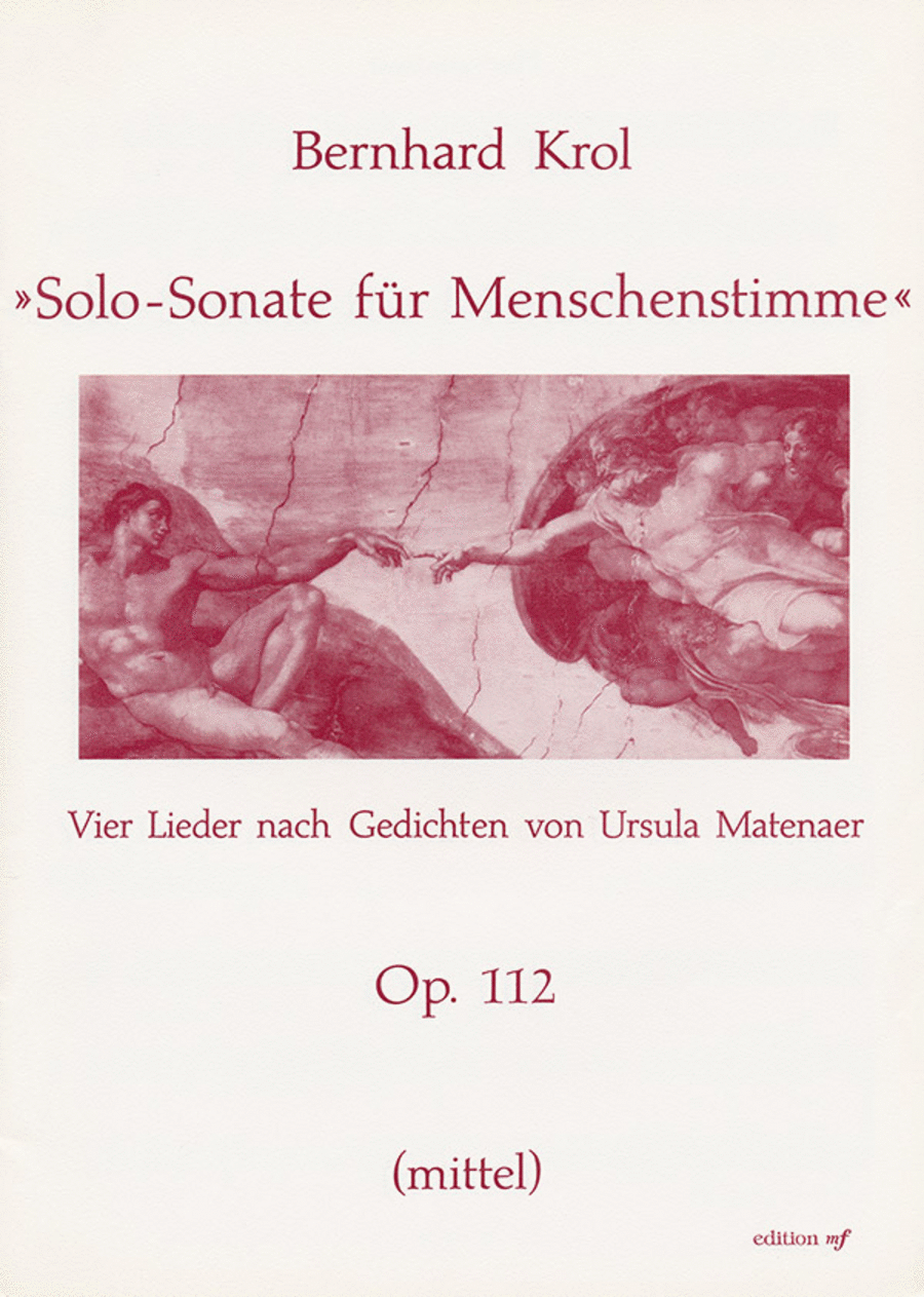 Solo-Sonate für Menschenstimme op. 112 (1989) -Vier Lieder nach Gedichten von Ursula Matenaer- Piano scores gallery preview page 1