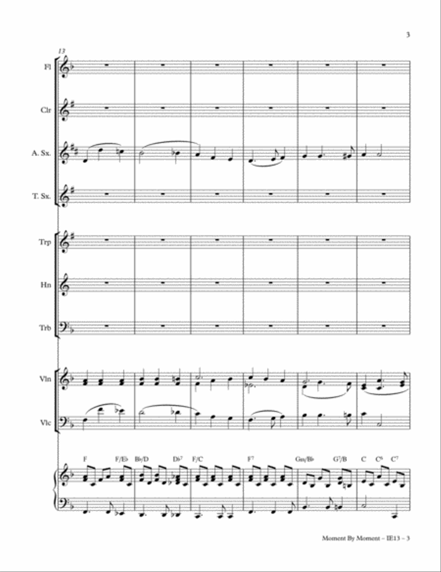 Moment By Moment (version 2) Full Orchestra scores gallery preview page 3
