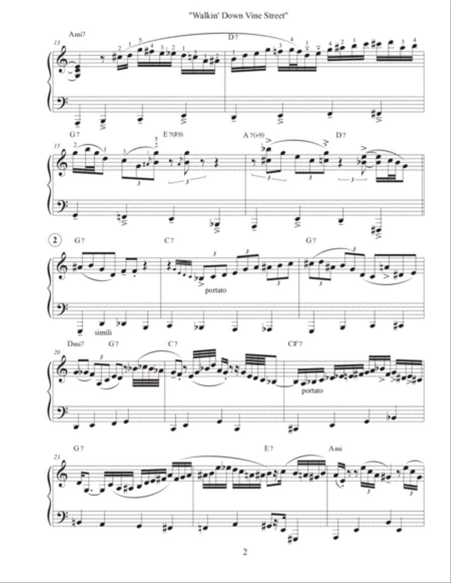 Walkin' Down Vine Street - Etude #12 Piano Method scores gallery preview page 2