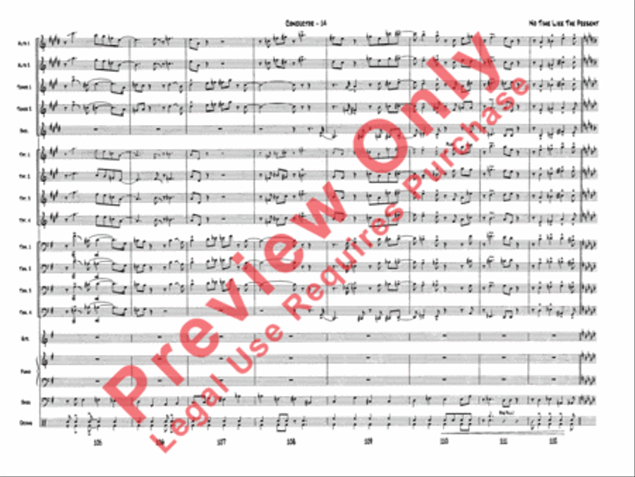 No Time Like the Present Jazz Ensemble scores gallery preview page 16