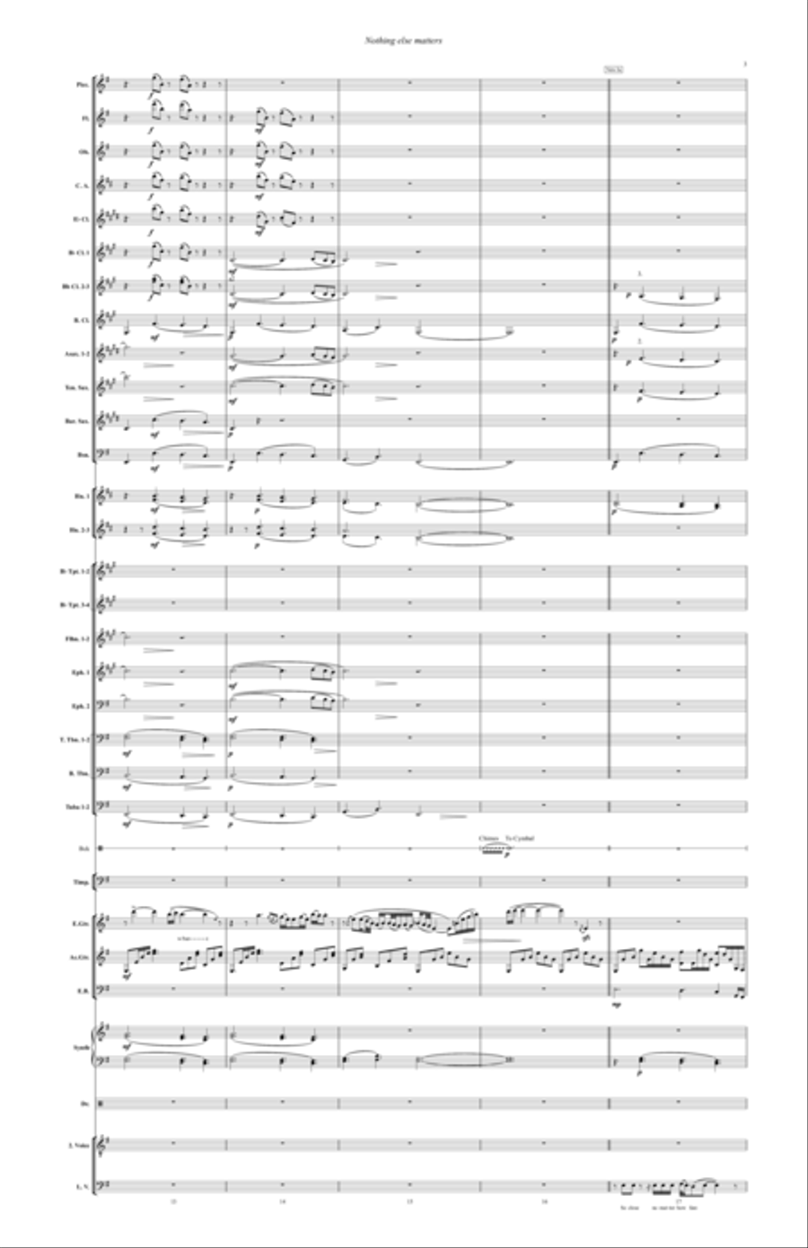 Nothing Else Matters Concert Band scores gallery preview page 5