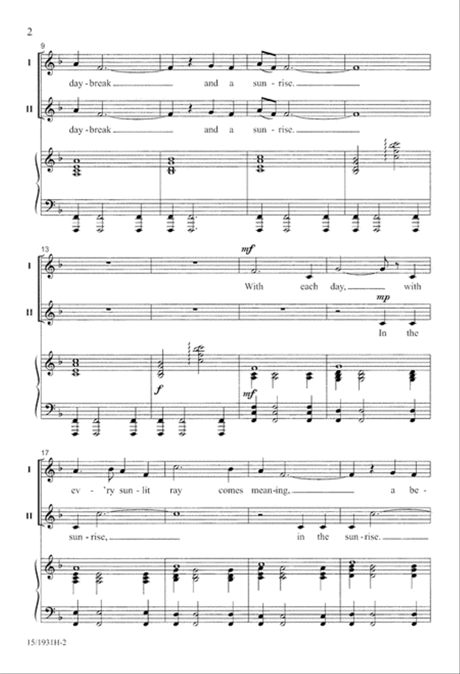 Sunrise Over America Sunrise Over America 2-Part scores gallery preview page 3