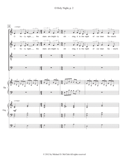 O Holy Night (Choir, harp, organ) image number null