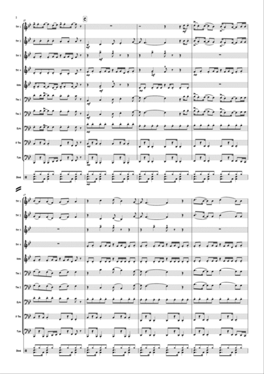Come On Eileen Come On Eileen Brass Ensemble scores gallery preview page 4