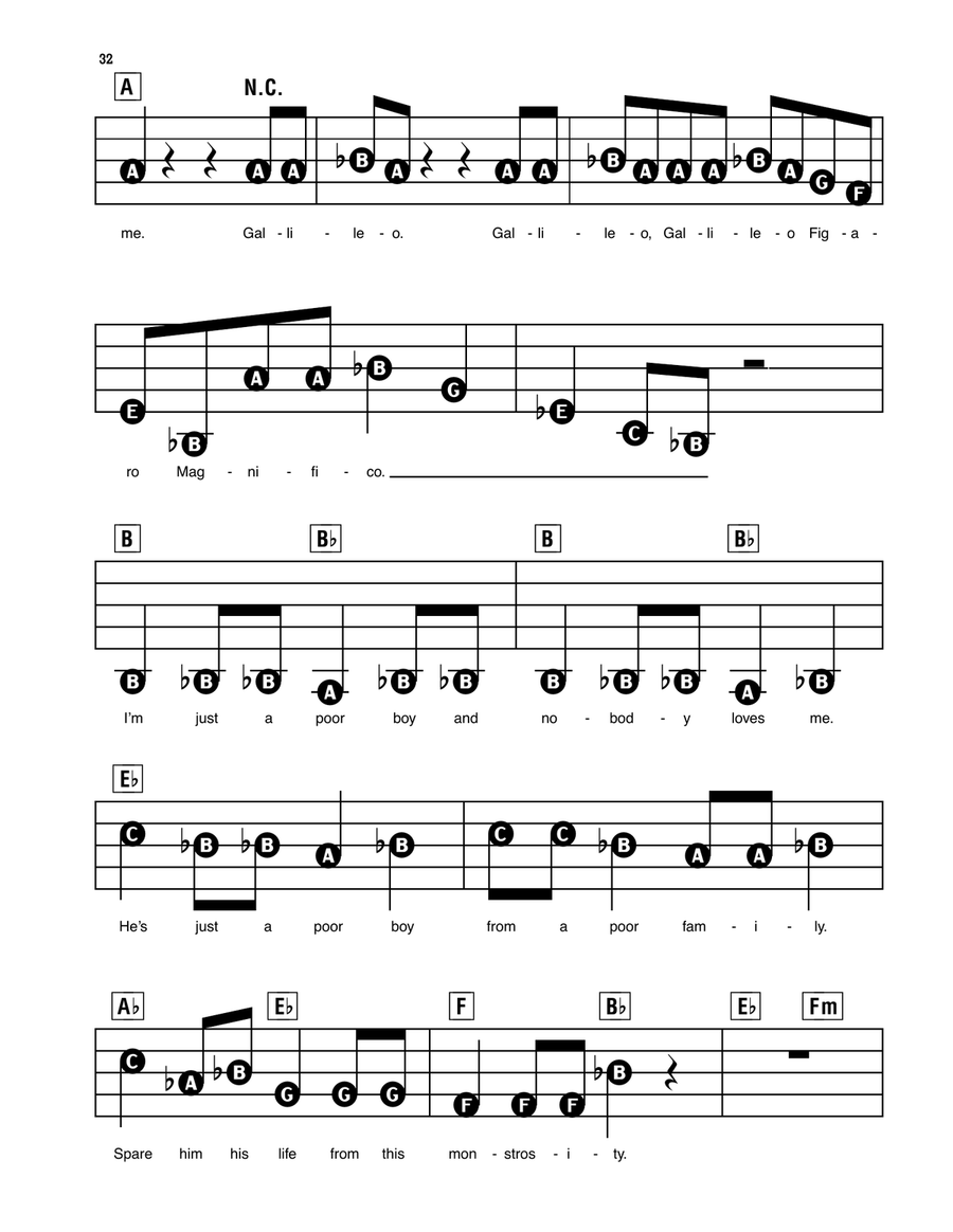Bohemian Rhapsody Electronic Keyboard scores gallery preview page 5