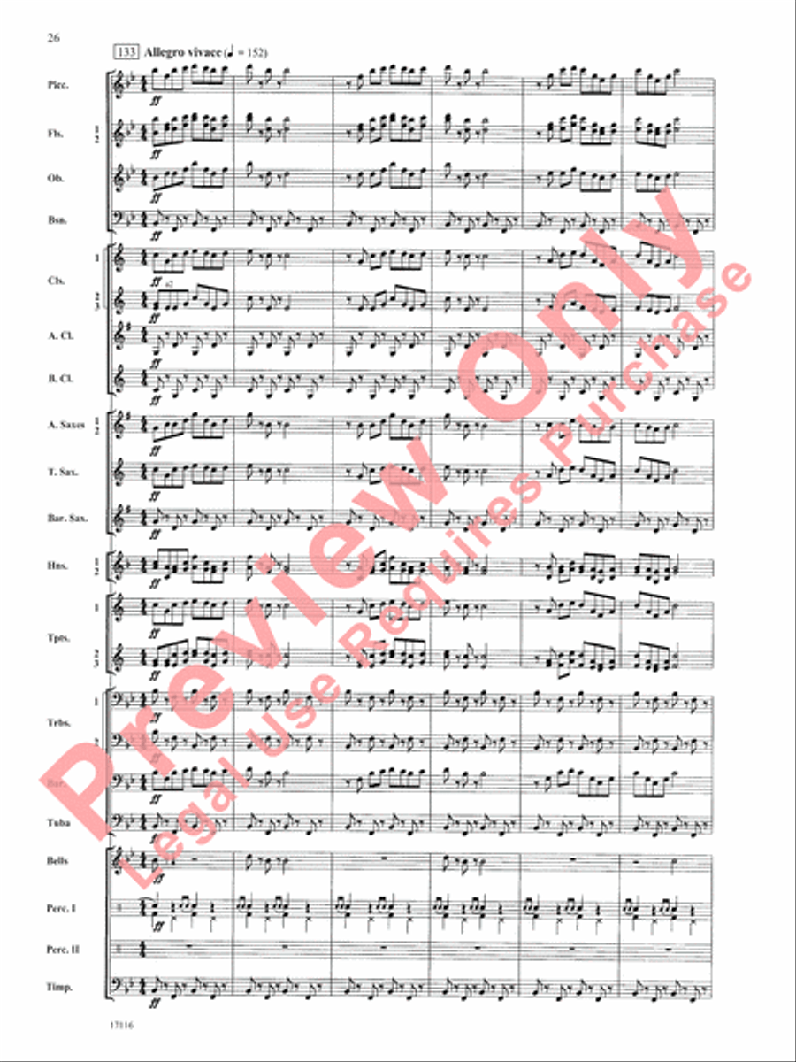 1812 Overture Concert Band scores gallery preview page 27