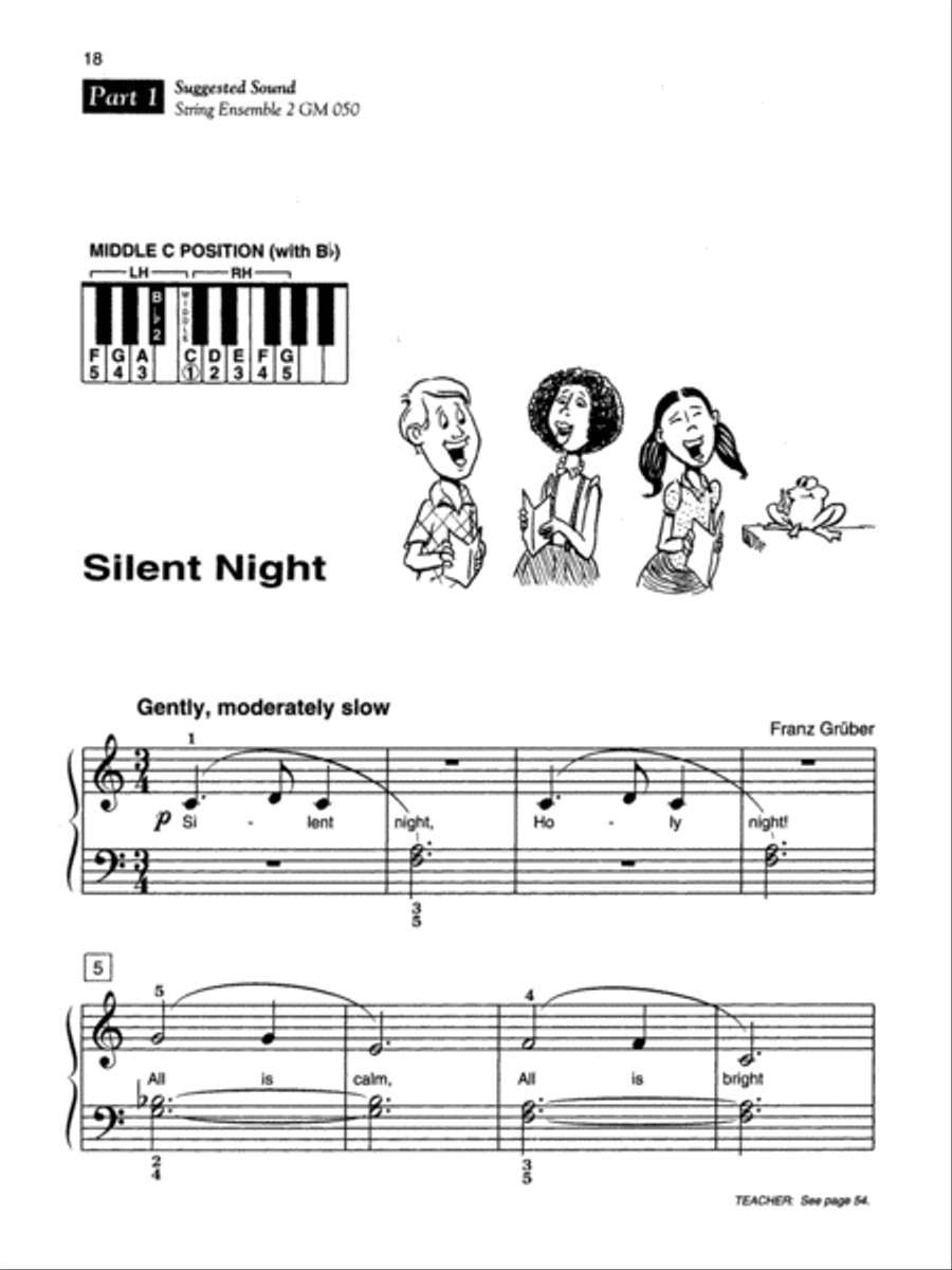 Alfred's Basic Piano Course: Merry Christmas! Ensemble, Level 1B 4-Part scores gallery preview page 3