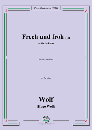 Wolf-Frech und froh II,in e flat minor,IHW10 No.17