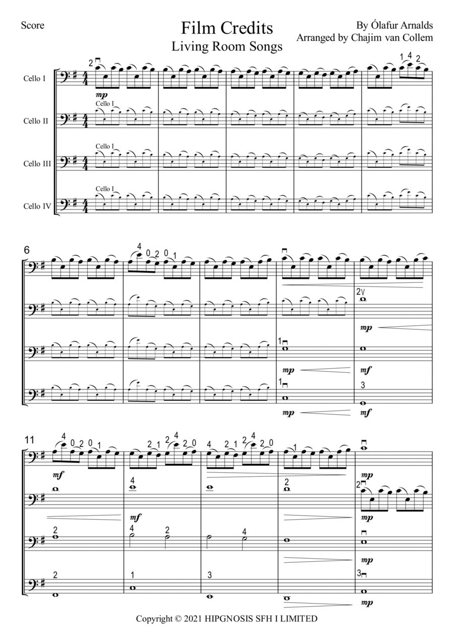 Film Credits Small Ensemble scores gallery preview page 1