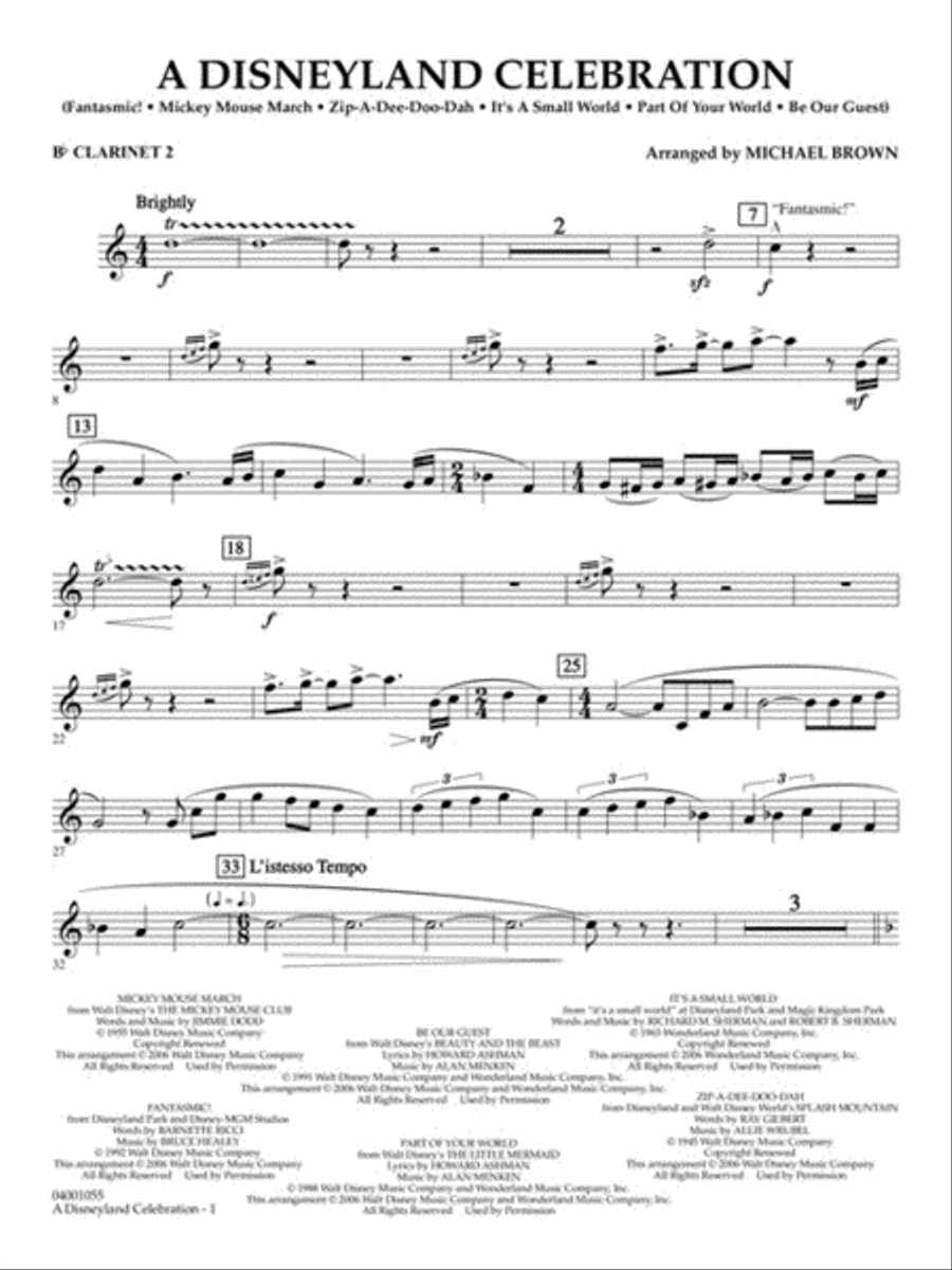 A Disneyland Celebration Concert Band scores gallery preview page 6