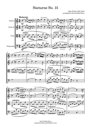 Nocturne No. 15 by John Field, arranged for string quartet by Scott Fields Davis