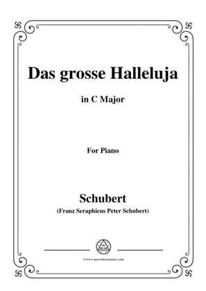 Schubert-Das Grosse Halleluja,in C Major,for Voice and Piano
