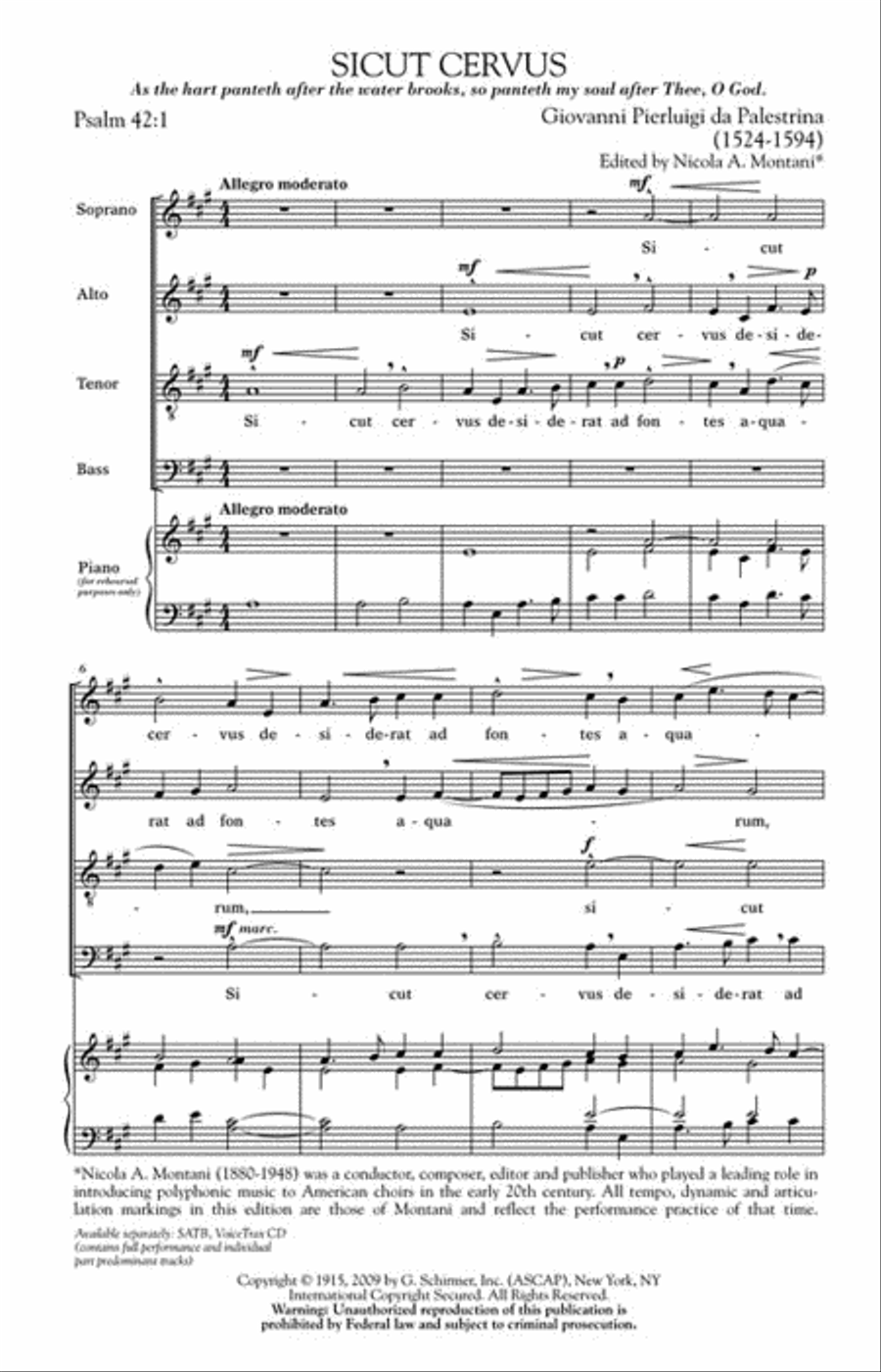 Sicut Cervus 4-Part scores gallery preview page 2