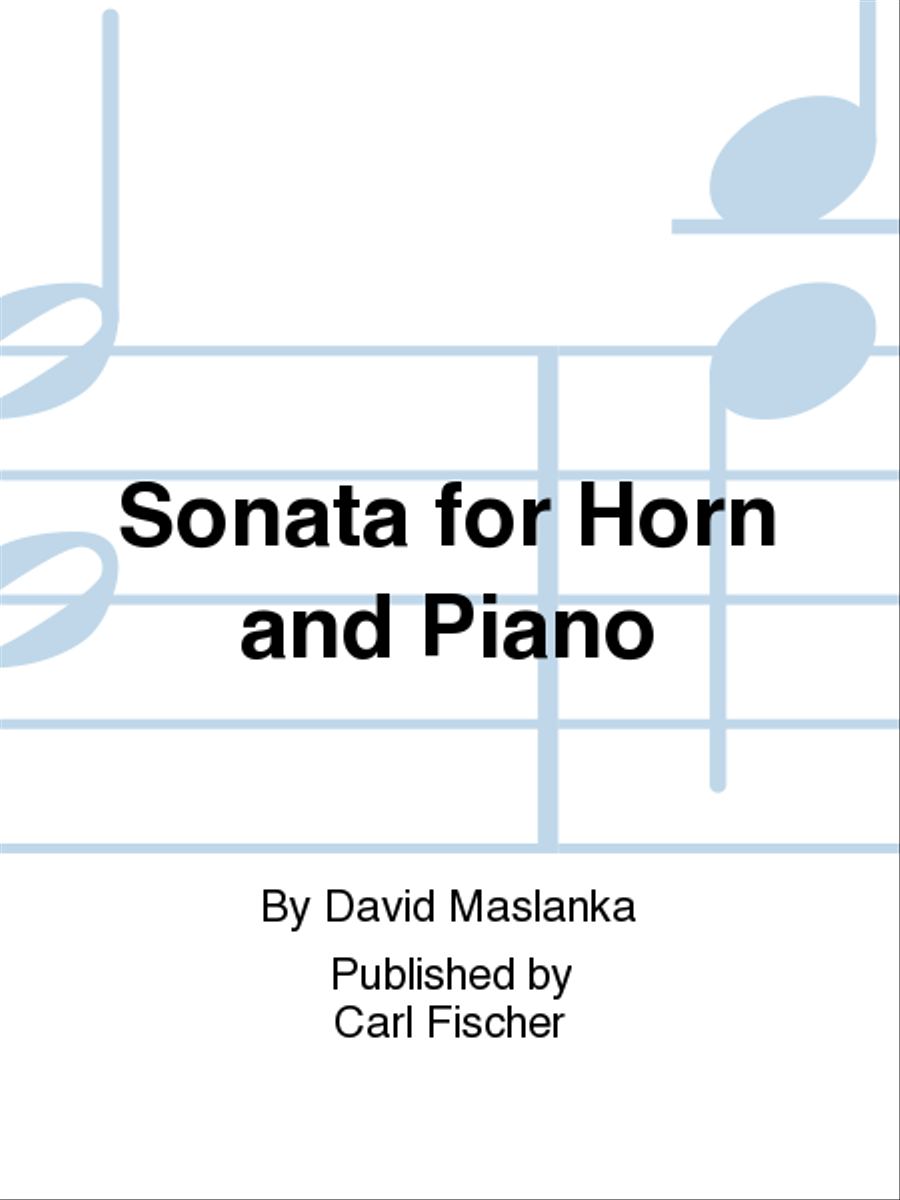 Sonata for Horn and Piano Piano Accompaniment scores gallery preview page 1