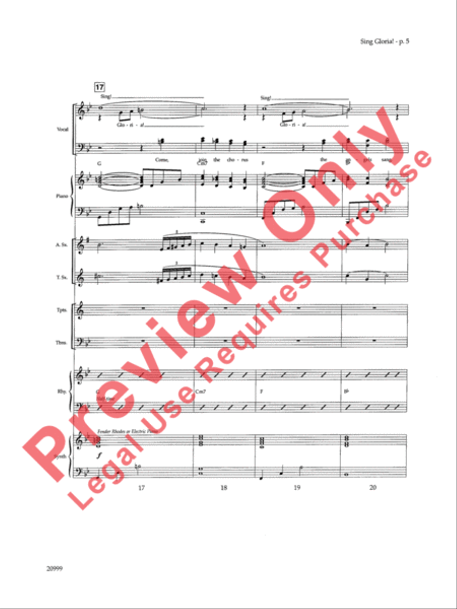 Sing Gloria! (A Song for Christmas) Choir scores gallery preview page 6