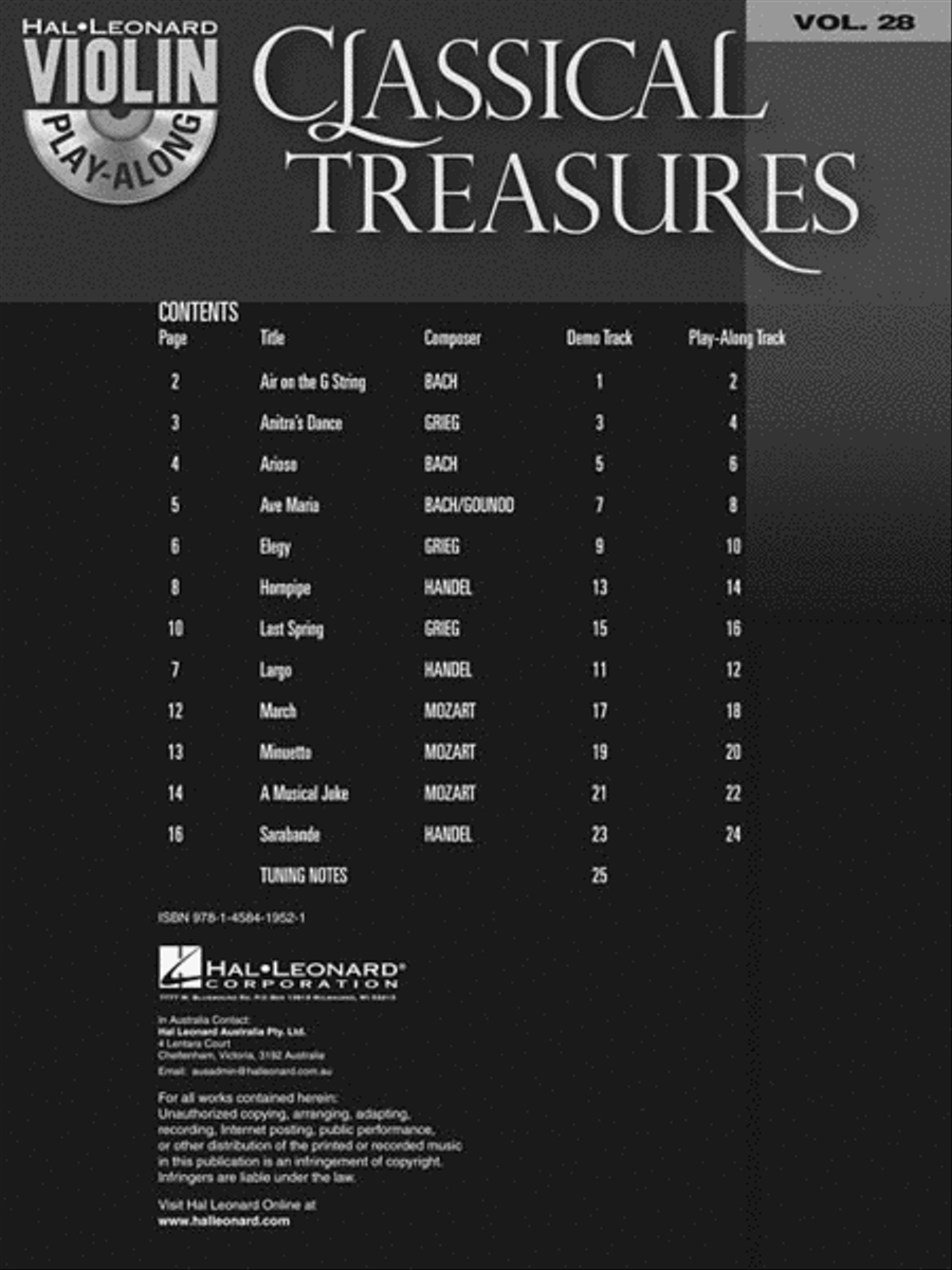 Classical Treasures Violin Solo scores gallery preview page 3